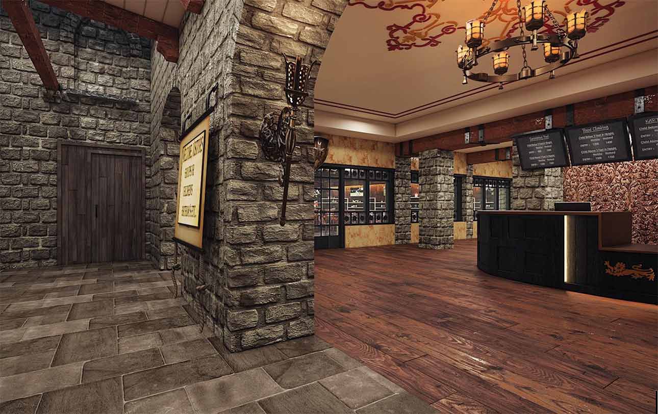 Silver stone castle lobby rendering